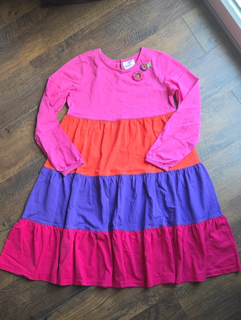 Hanna Andersson Rainbow Colorblock Twirl Dress